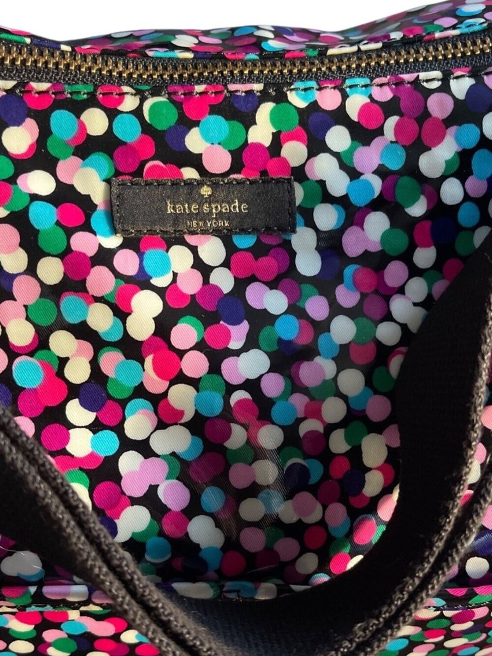 Kate Spade New York Dance Party Polka Dot Serena Baby Bag Changing Pad Dust Bag - Picture 6 of 16